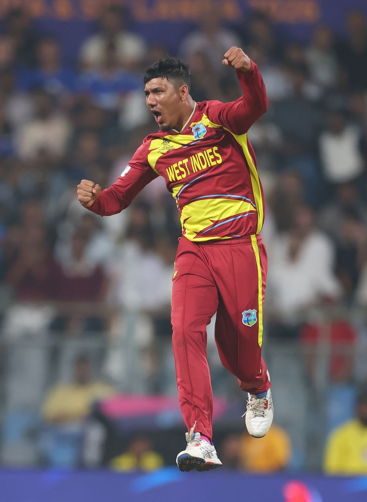 Gudakesh Motie grabbed two wickets in two balls, Zimbabwe vs West Indies, Men's T20 World Cup, Mumbai, February 23, 2026